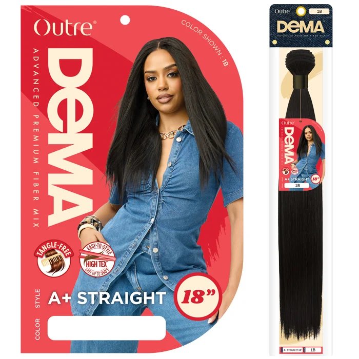 Outre Dema advanced premium fiber mix weave pack, A+ straight 18 inch