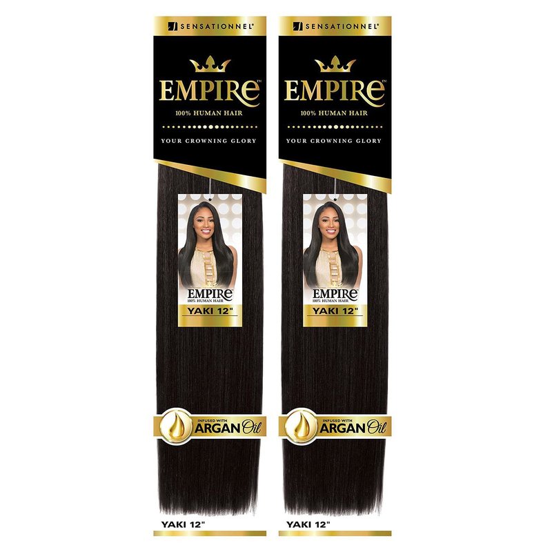 Sensationnel Empire 100% human hair weave, Yaki 12 inch