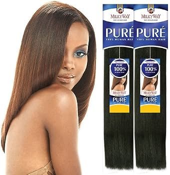 Milky Way Pure 100% human hair weave, two-pack