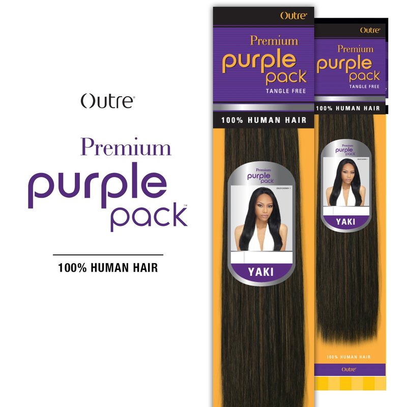Outre Premium Purple Pack 100% human hair, Yaki